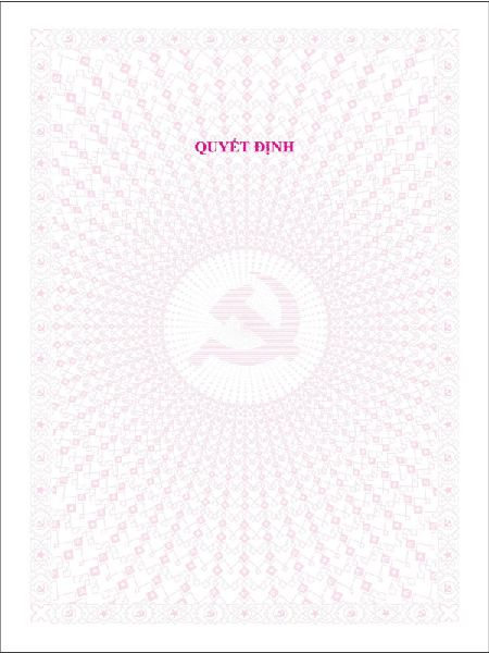 Tờ phôi Quyết định