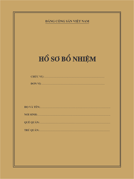 Túi Hồ sơ bổ nhiệm