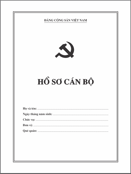 Túi Hồ sơ cán bộ