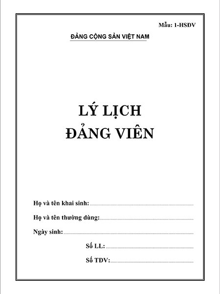 Lý lịch đảng viên